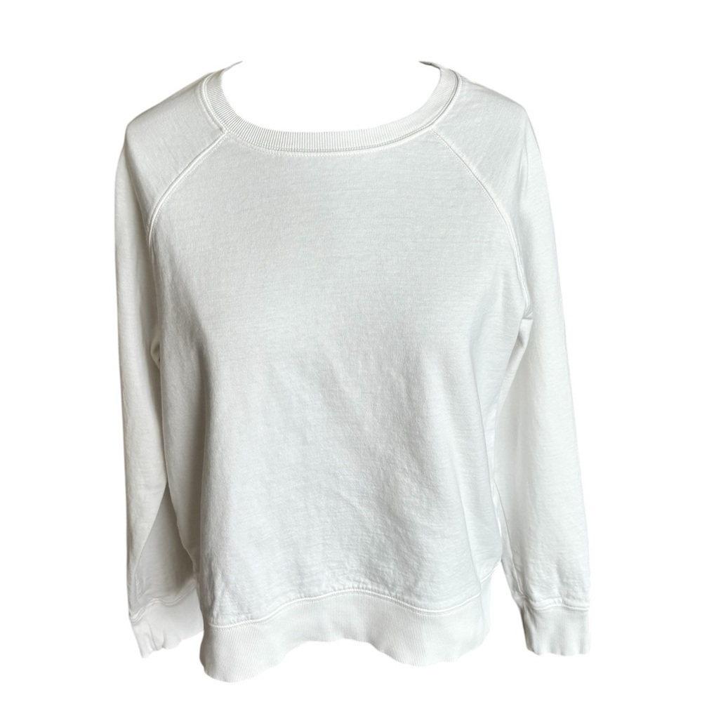 Athleta White Essence Raglan Long Sleeve Sweatshirt Base Layer Top Size Small - Picture 2 of 8